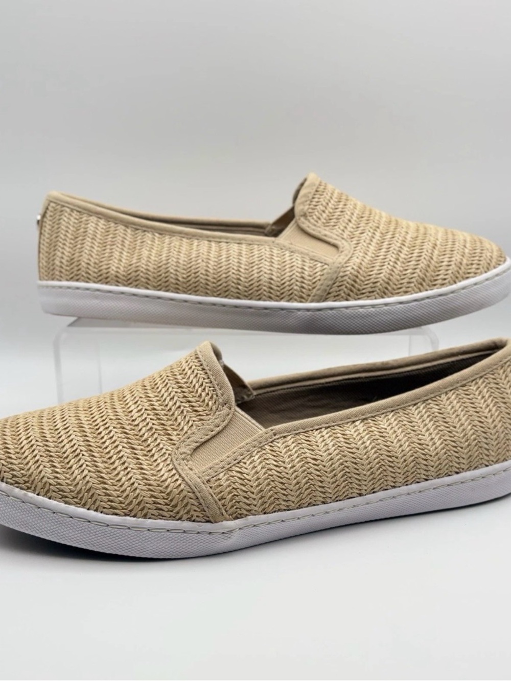 Nautica Women's Woven Slip-On Sneakers in Beige